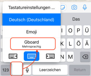 iPhone Tastatur wechseln