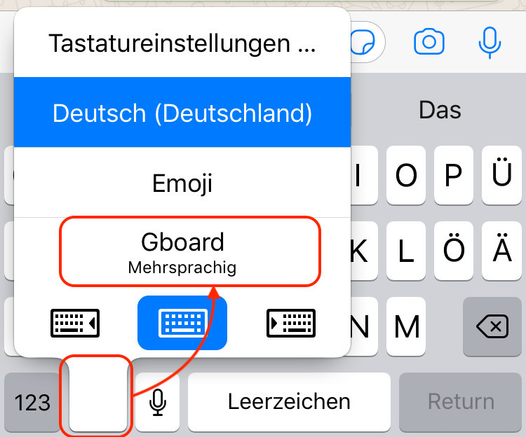 iPhone Tastatur wechseln