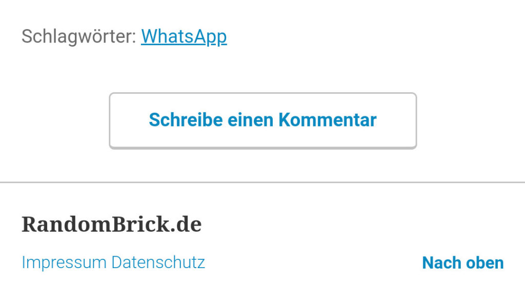 AMP WordPress Impressum einfügen