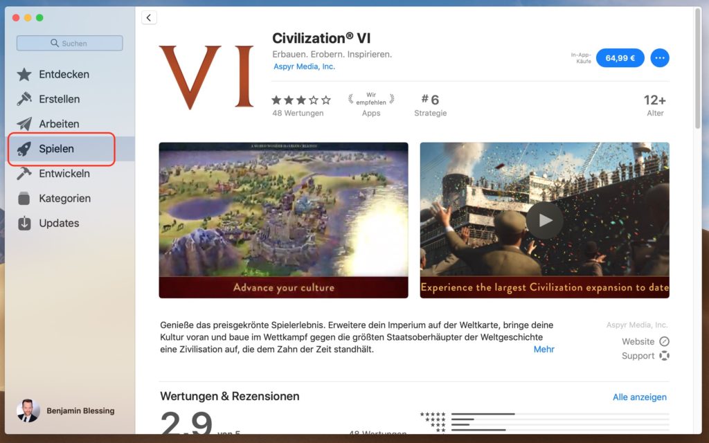 Civilization VI im Apple App Store
