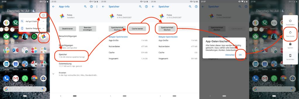 Google Fotos zeigt nicht alle Bilder an
