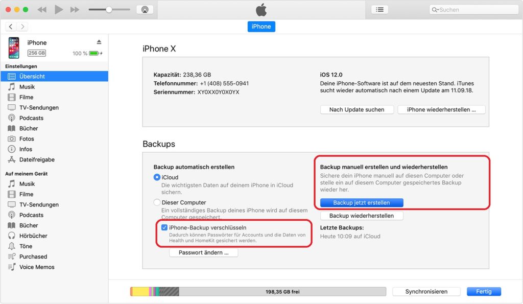 iPhone iTunes Backup
