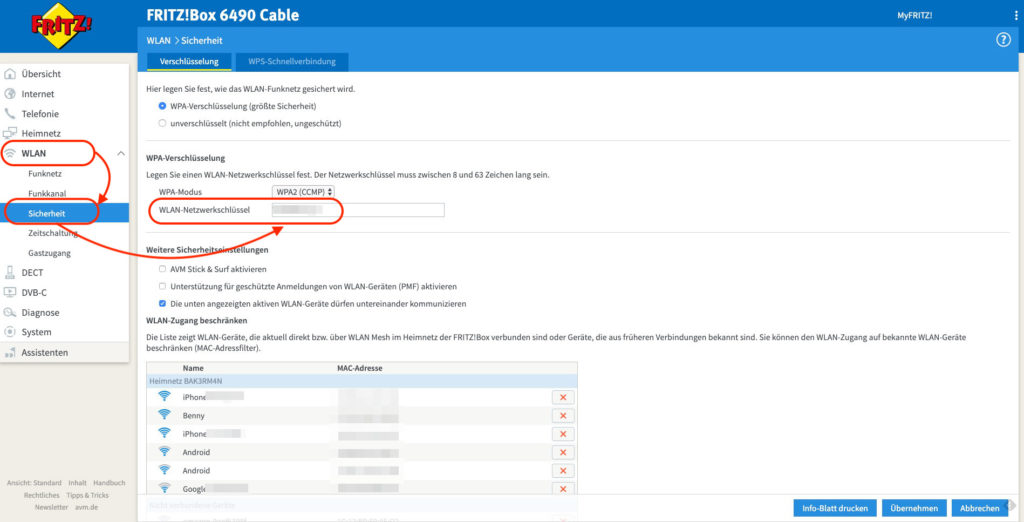 Fremde Geräte aus dem WLAN entfernen