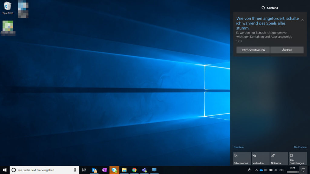 Windows 10 Benachrichtigungsassistent ausschalten