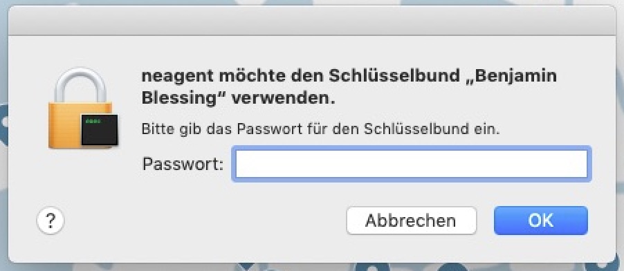 Mac Schlüsselbund: Passwort wird immer wieder abgefragt
