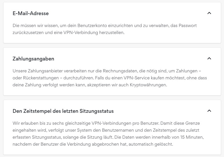 NordVPN gespeicherte Kundendaten