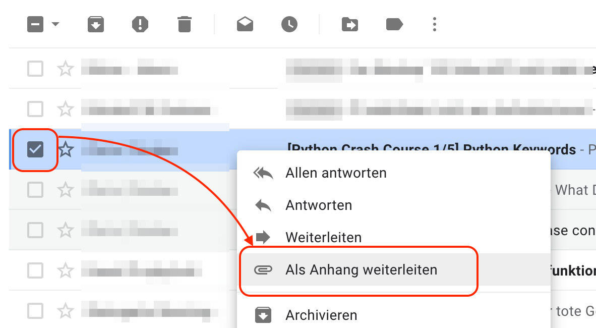 Gmail: E-Mails als Anhang verschicken - RandomBrick.de