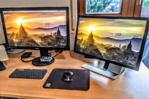 Raspberry Pi 4 mit zwei Bildschirmen