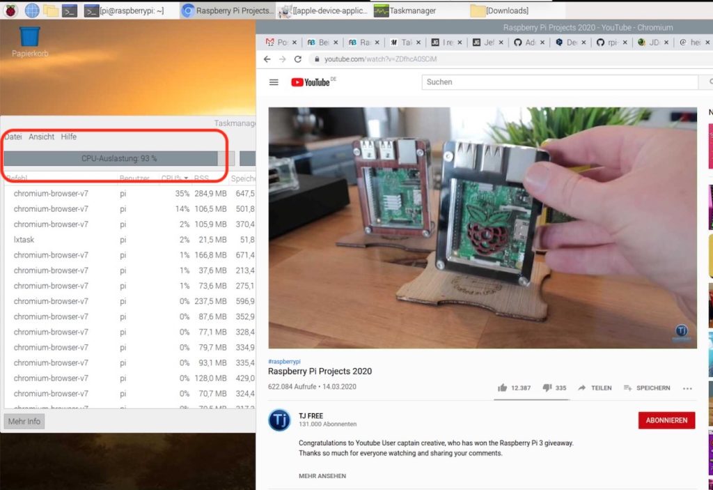 YouTube auf dem Raspberry Pi 4