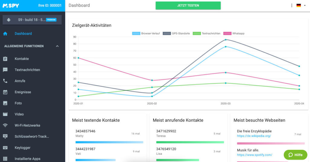 mSpy Dashboard