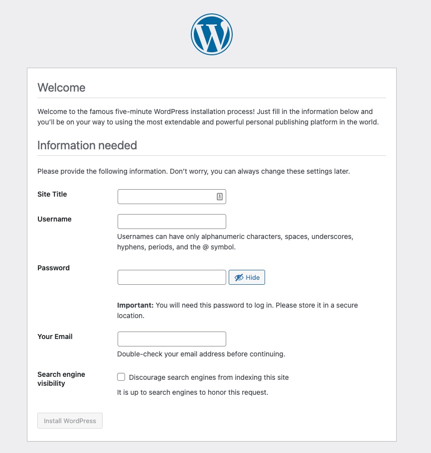 WordPress installieren