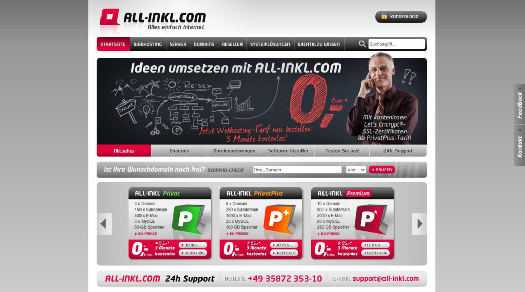 Webhosting bei all-inkl.com