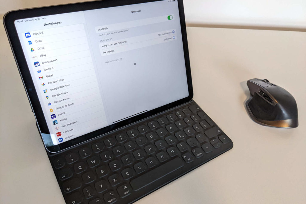 Apple iPad Bluetooth Maus verbinden