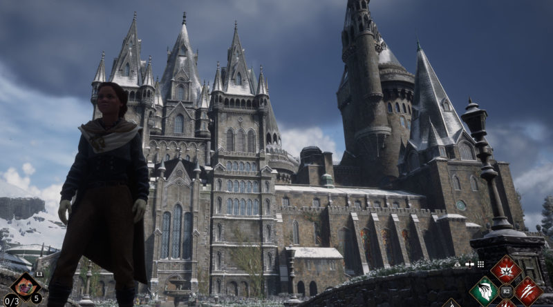 Hogwarts Legacy - Ansicht von Hogwarts im Winter
